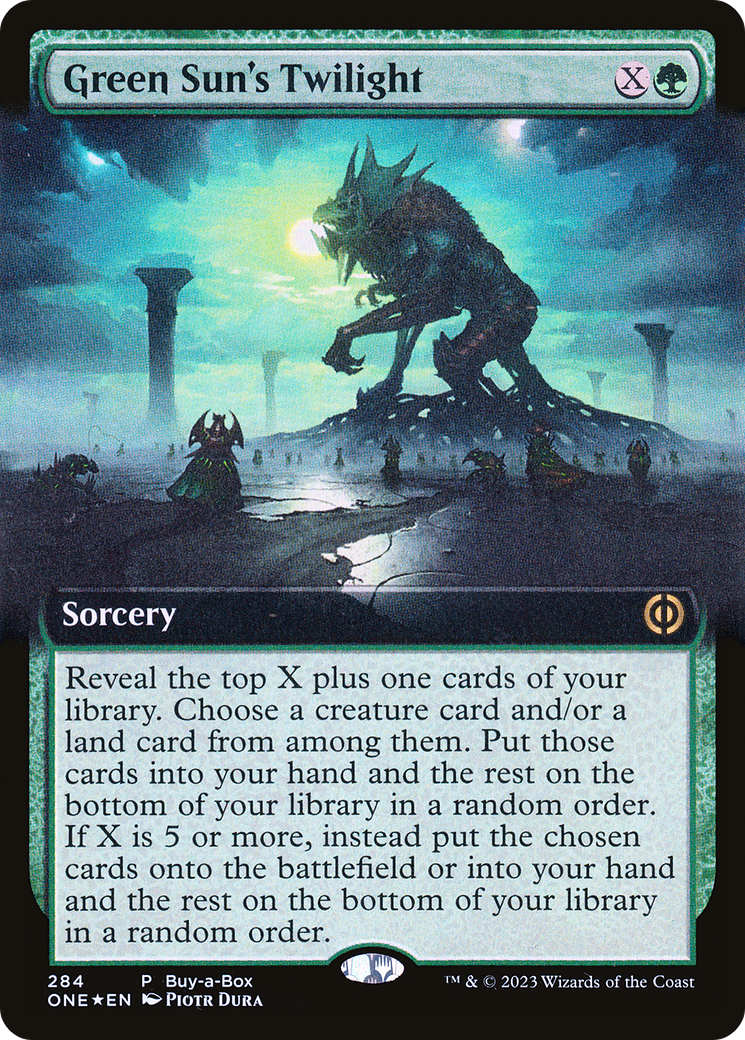 Green Sun's Twilight (Buy-A-Box) (Extended Art) [Phyrexia: All Will Be One] | Odin's Place