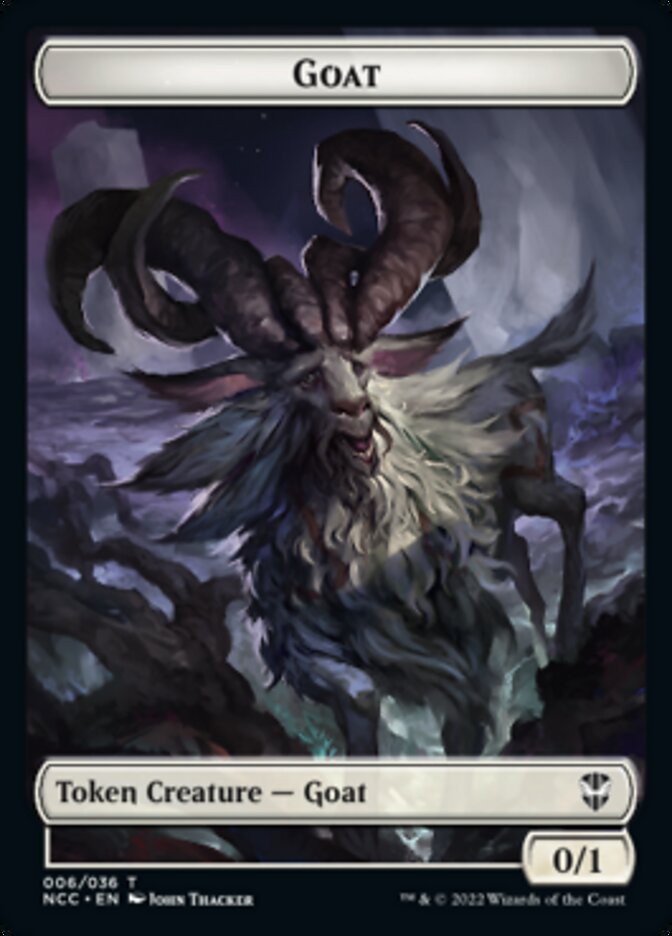 Zombie // Goat Double-Sided Token [Streets of New Capenna Commander Tokens] | Odin's Place