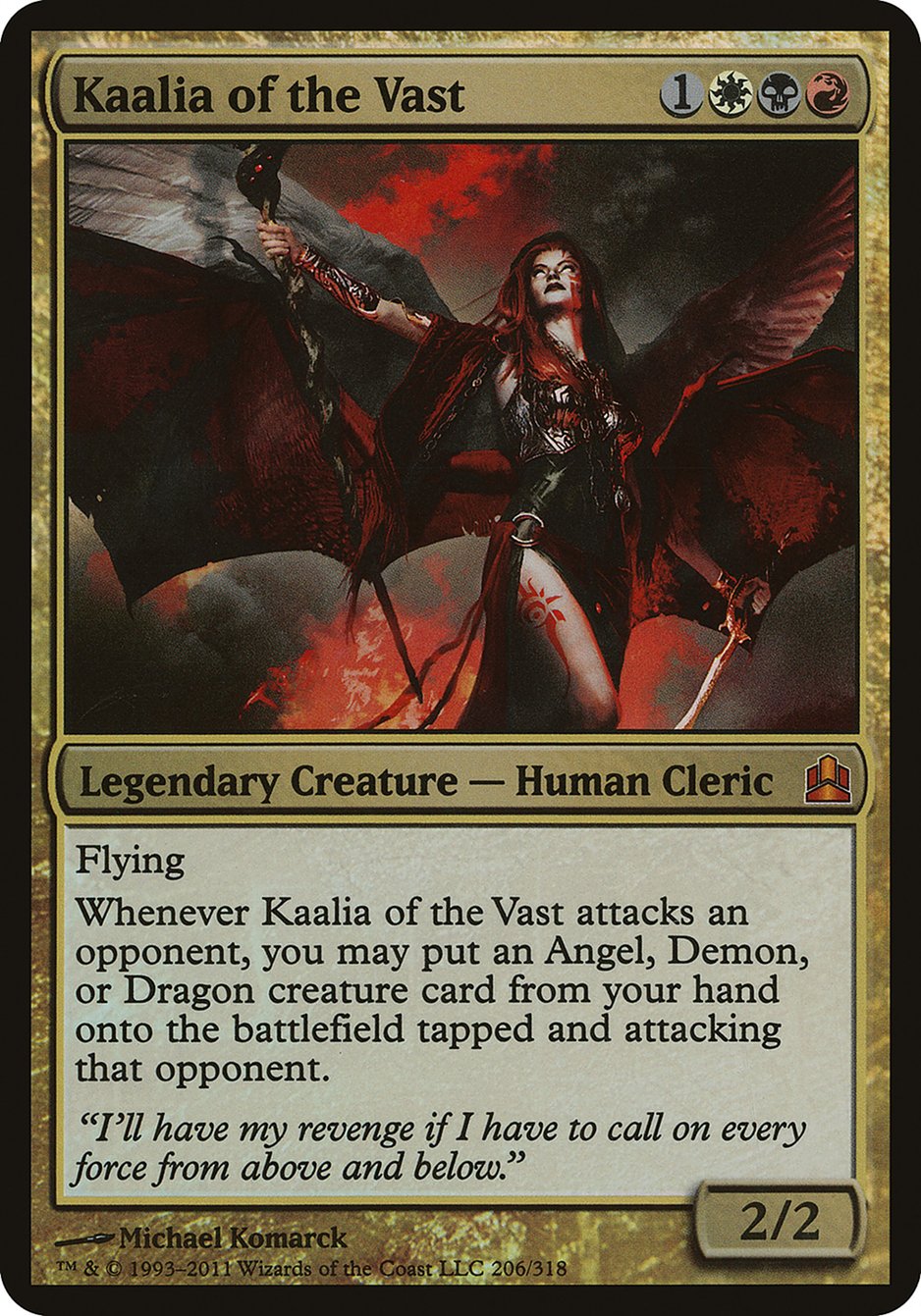 Kaalia of the Vast (206) (Oversized) [Commander 2011 Oversized] | Odin's Place