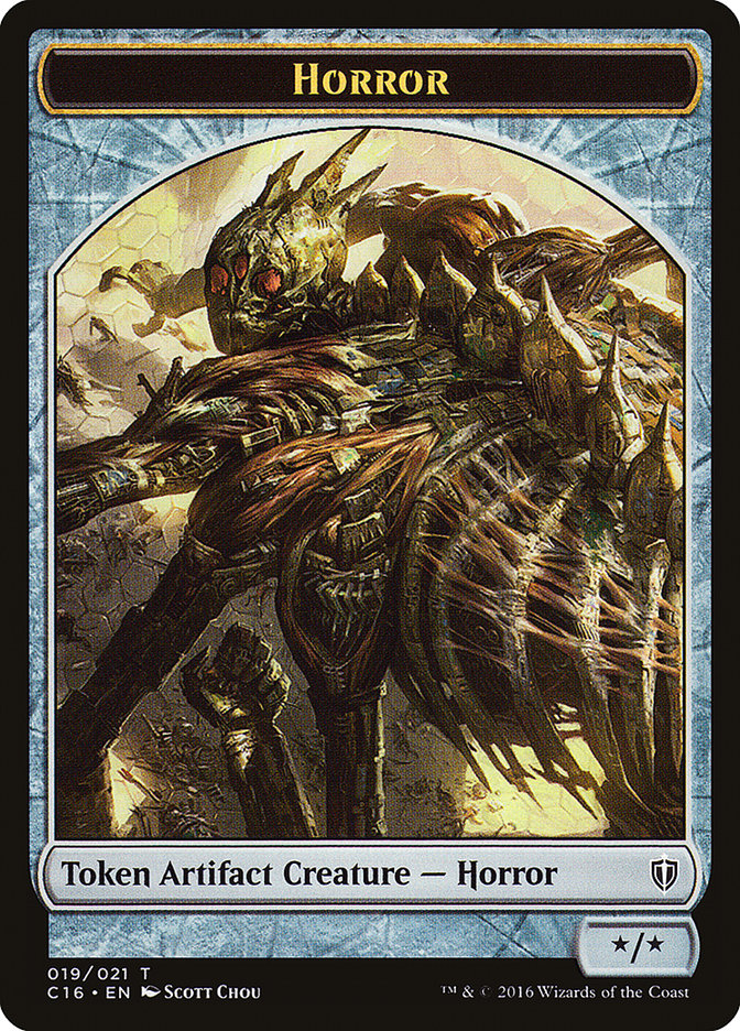 Horror // Thopter Double-Sided Token (19) [Commander 2016 Tokens] | Odin's Place
