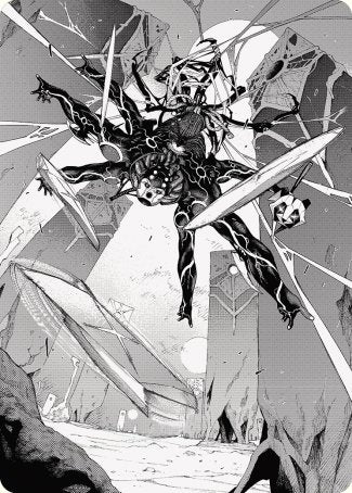 Kaito, Dancing Shadow 2 Art Card [Phyrexia: All Will Be One Art Series] | Odin's Place