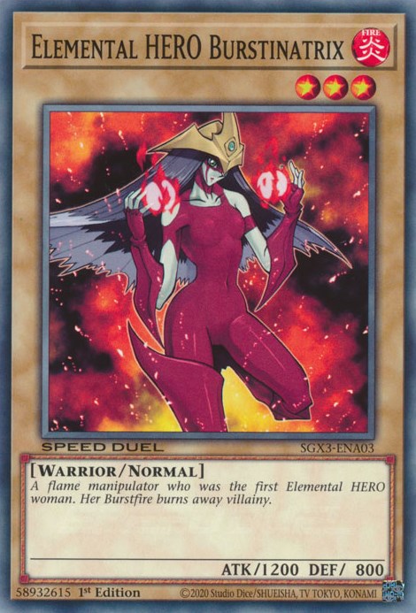 Elemental HERO Burstinatrix [SGX3-ENA03] Common | Odin's Place