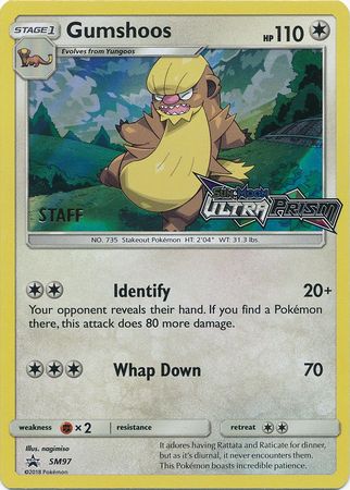 Gumshoos (SM97) (Staff Prerelease Promo) [Sun & Moon: Black Star Promos] | Odin's Place