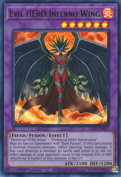 Evil HERO Inferno Wing [LDS3-EN027] Ultra Rare | Odin's Place