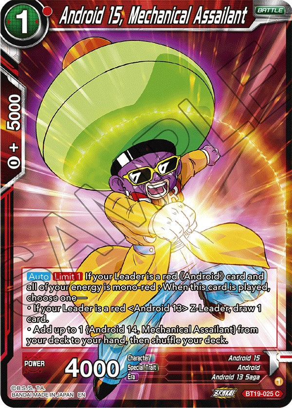 Android 15, Mechanical Assailant (BT19-025) [Fighter's Ambition] | Odin's Place
