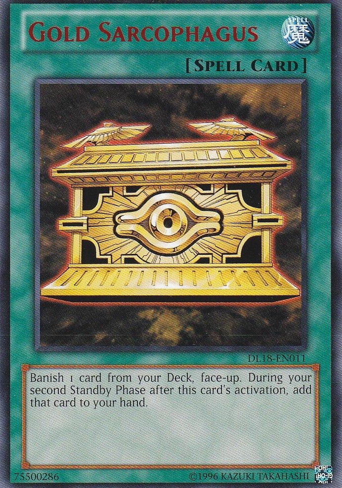 Gold Sarcophagus (Red) [DL18-EN011] Rare | Odin's Place