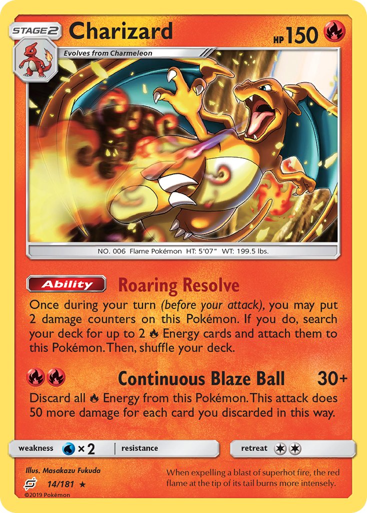 Charizard (14/181) (Theme Deck Exclusive) [Sun & Moon: Team Up] | Odin's Place