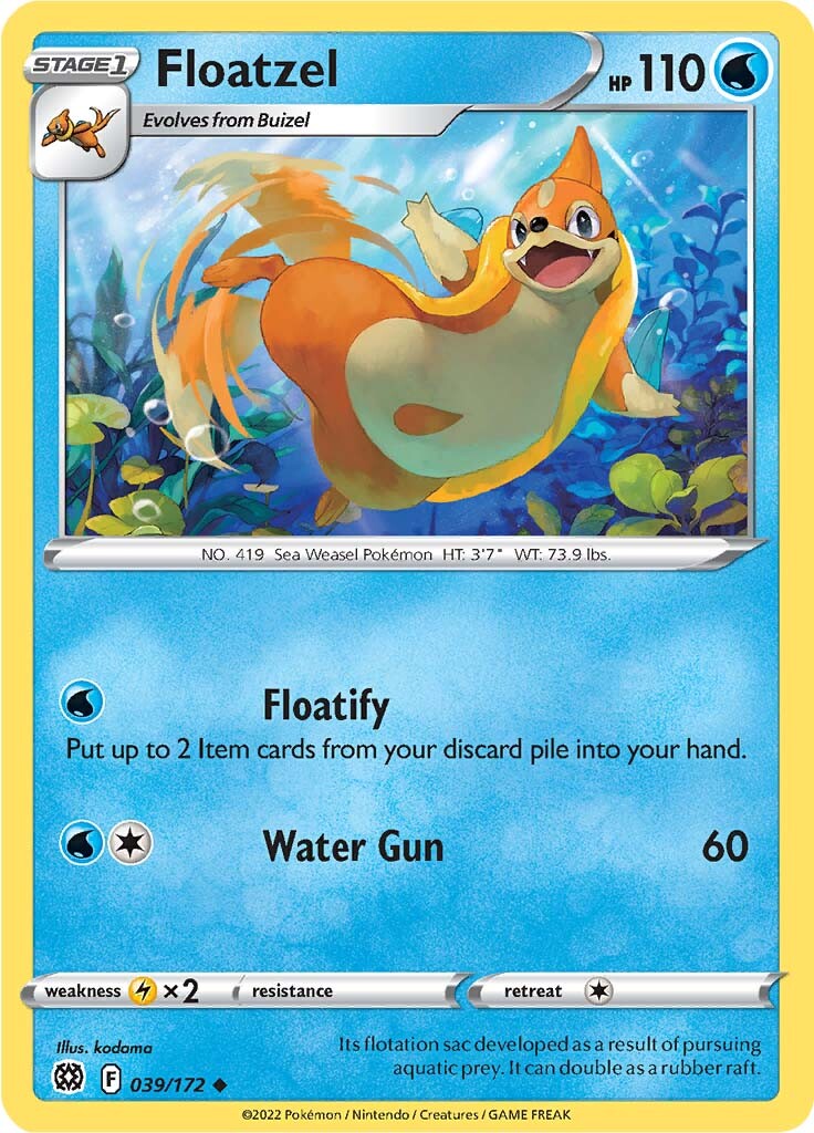 Floatzel (039/172) [Sword & Shield: Brilliant Stars] | Odin's Place