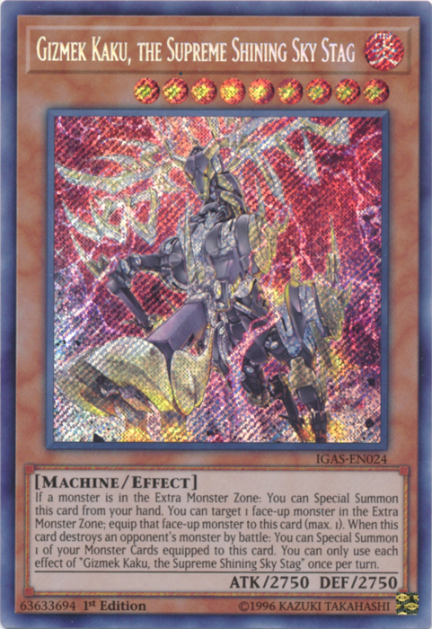 Gizmek Kaku, the Supreme Shining Sky Stag [IGAS-EN024] Secret Rare | Odin's Place