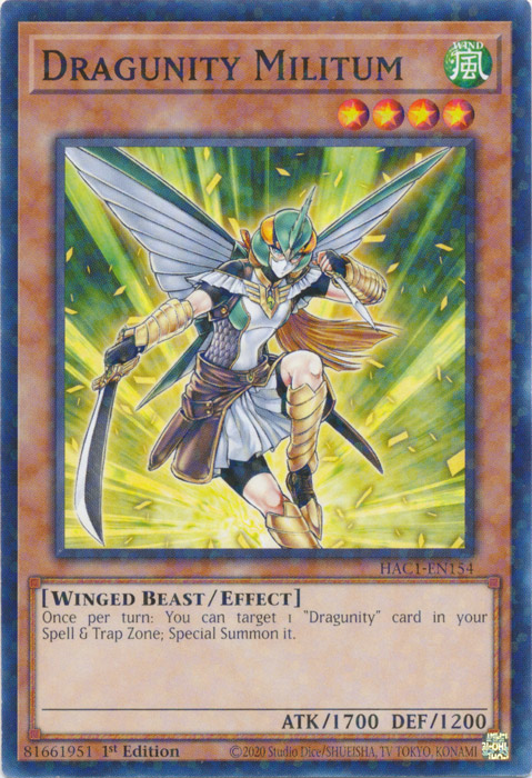 Dragunity Militum (Duel Terminal) [HAC1-EN154] Common | Odin's Place