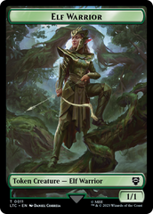 Elf Warrior // Treasure Double Sided Token [The Lord of the Rings: Tales of Middle-Earth Commander Tokens] | Odin's Place
