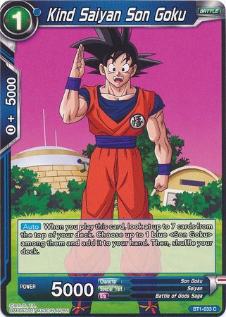 Kind Saiyan Son Goku (BT1-033) [Galactic Battle] | Odin's Place