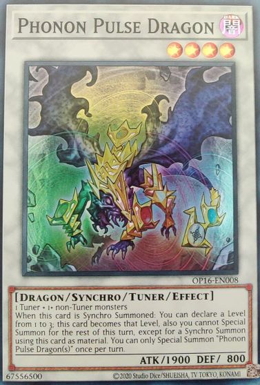 Phonon Pulse Dragon [OP16-EN008] Super Rare | Odin's Place