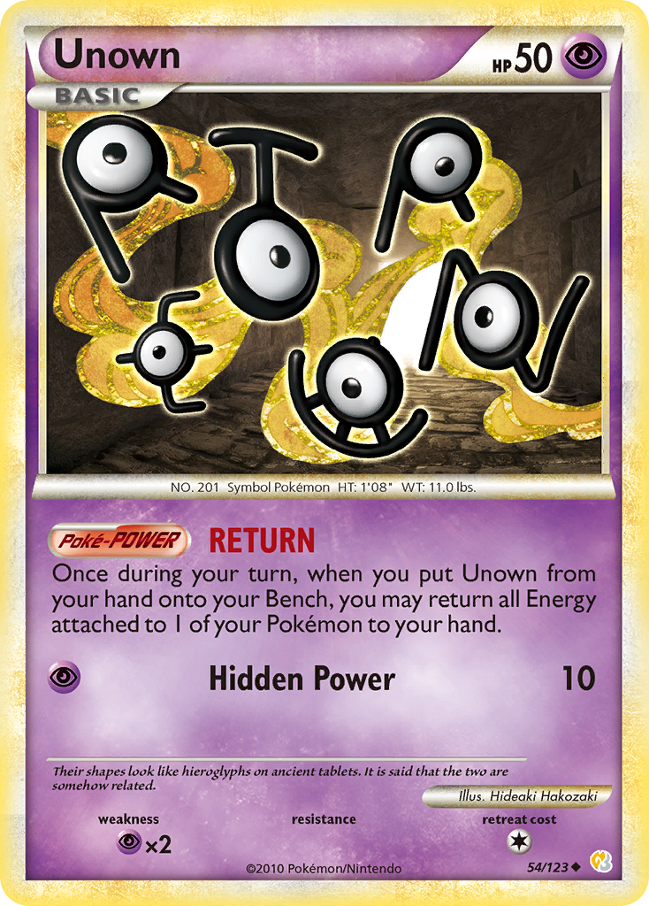 Unown (54/123) [HeartGold & SoulSilver: Base Set] | Odin's Place
