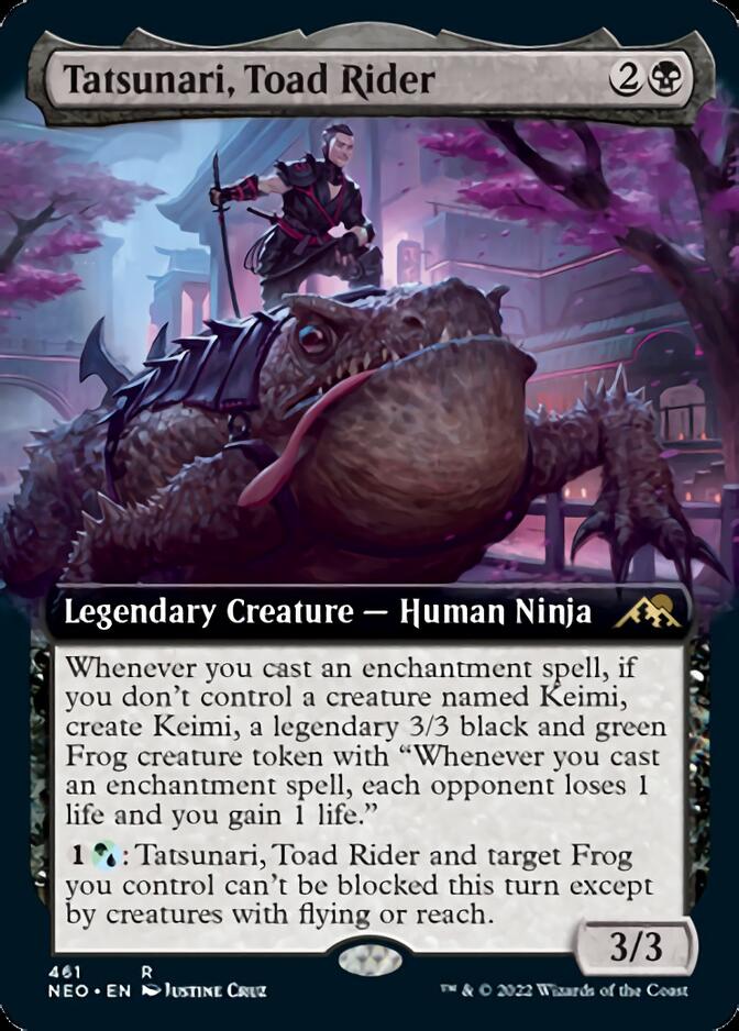 Tatsunari, Toad Rider (Extended Art) [Kamigawa: Neon Dynasty] | Odin's Place