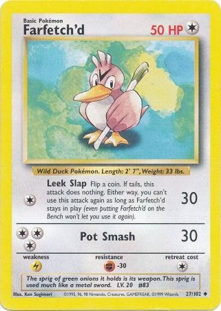 Farfetch'd (27/102) [Base Set Unlimited] | Odin's Place