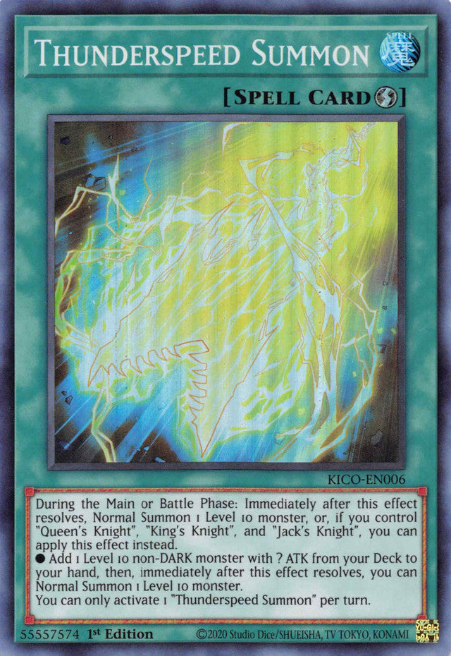Thunderspeed Summon (Super Rare) [KICO-EN006] Super Rare | Odin's Place