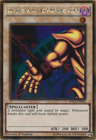 Right Arm of the Forbidden One [PGL2-EN024] Gold Rare | Odin's Place