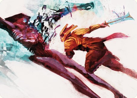 Hexgold Slash Art Card [Phyrexia: All Will Be One Art Series] | Odin's Place