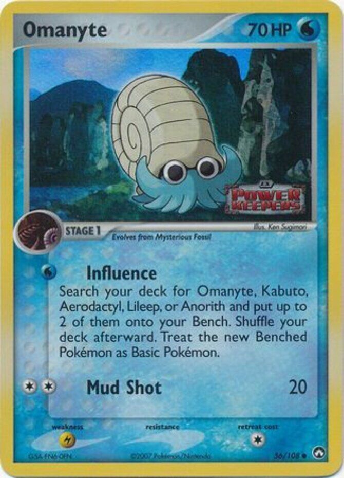 Omanyte (56/108) (Stamped) [EX: Power Keepers] | Odin's Place