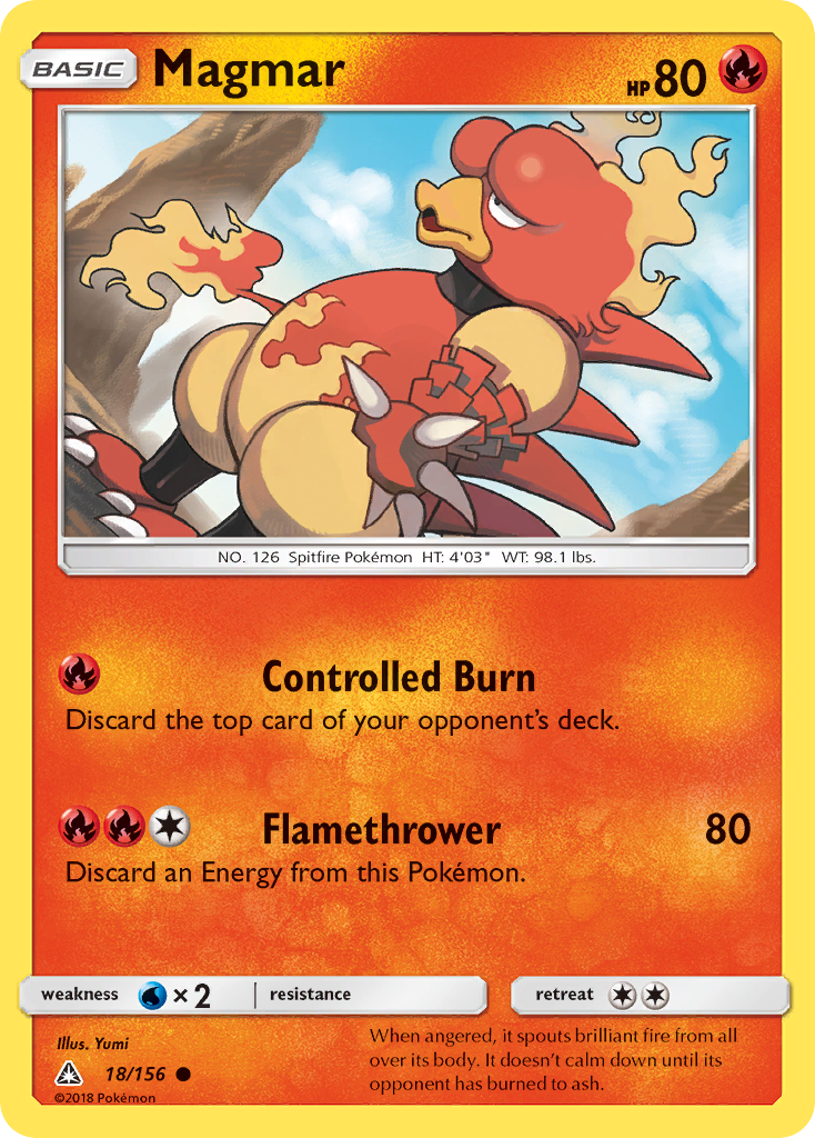 Magmar (18/156) [Sun & Moon: Ultra Prism] | Odin's Place