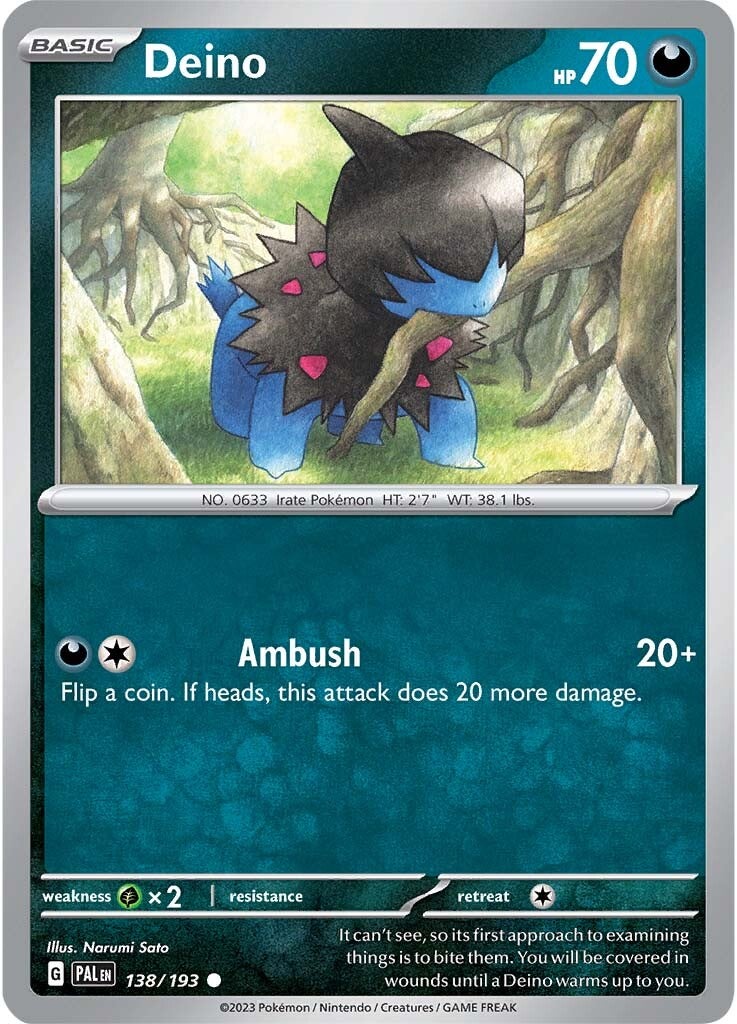 Deino (138/193) [Scarlet & Violet: Paldea Evolved] | Odin's Place