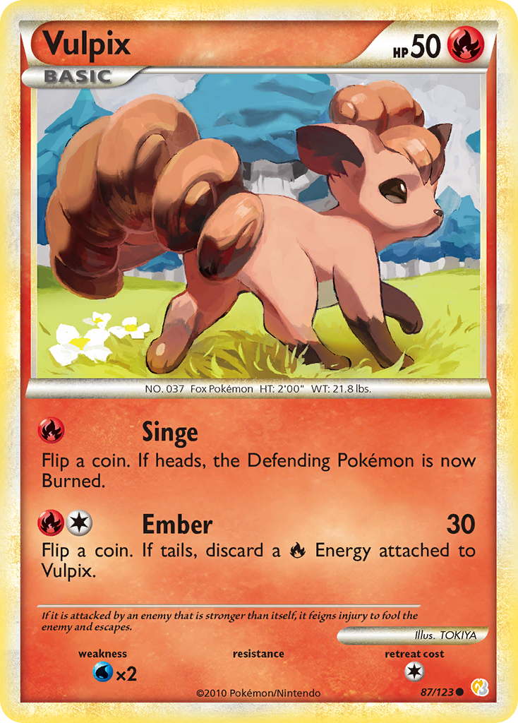 Vulpix (87/123) [HeartGold & SoulSilver: Base Set] | Odin's Place