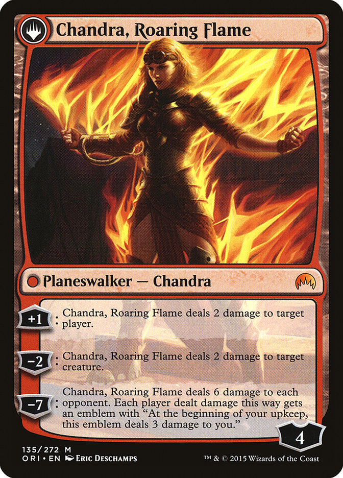Chandra, Fire of Kaladesh // Chandra, Roaring Flame [Magic Origins] | Odin's Place