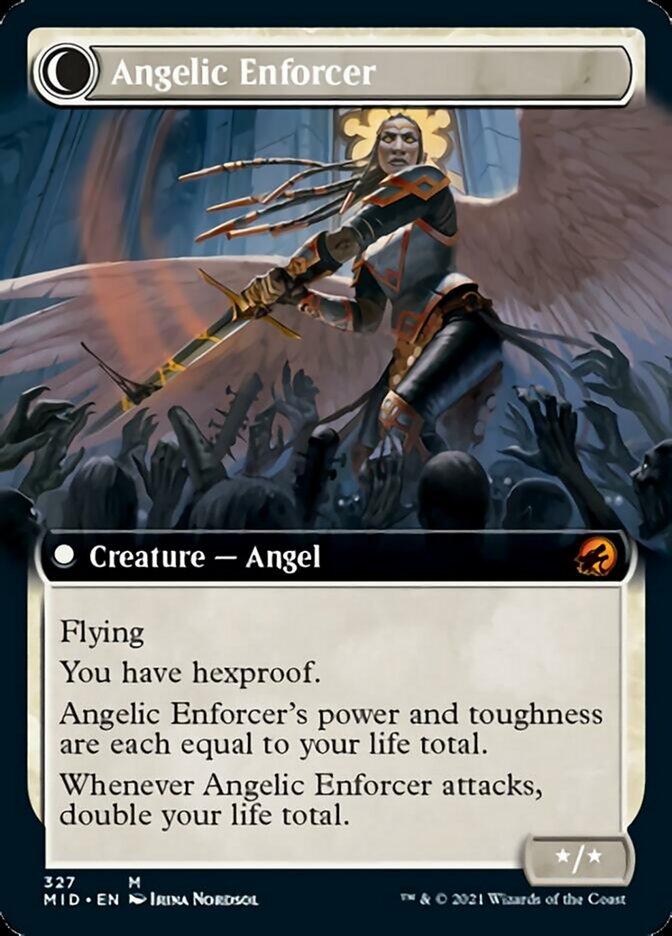 Enduring Angel // Angelic Enforcer (Extended Art) [Innistrad: Midnight Hunt] | Odin's Place