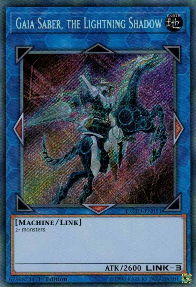 Gaia Saber, the Lightning Shadow [COTD-EN051] Secret Rare | Odin's Place