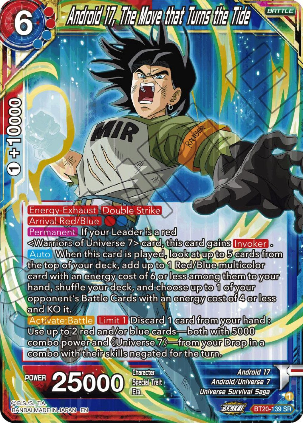 Android 17, The Move that Turns the Tide (BT20-139) [Power Absorbed] | Odin's Place