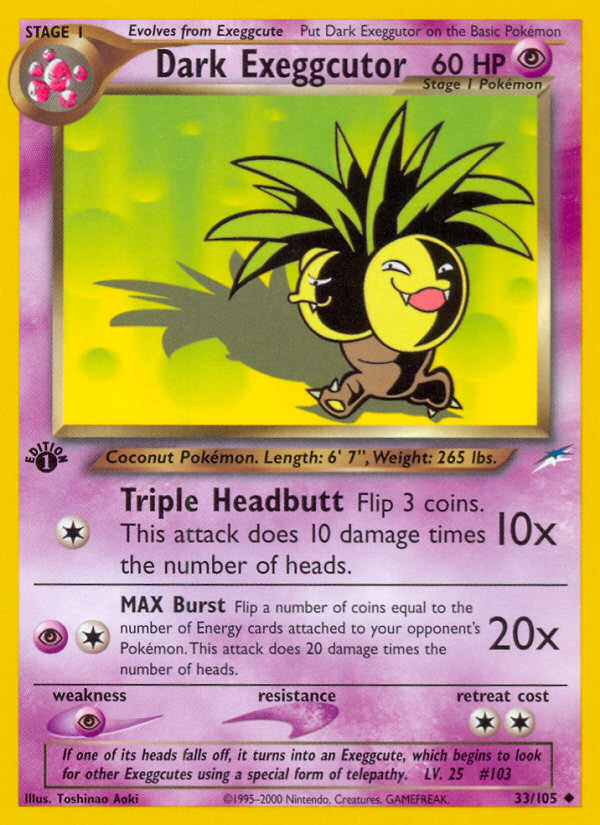 Dark Exeggutor (33/105) [Neo Destiny 1st Edition] | Odin's Place