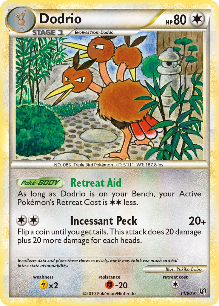 Dodrio (11/90) [HeartGold & SoulSilver: Undaunted] | Odin's Place
