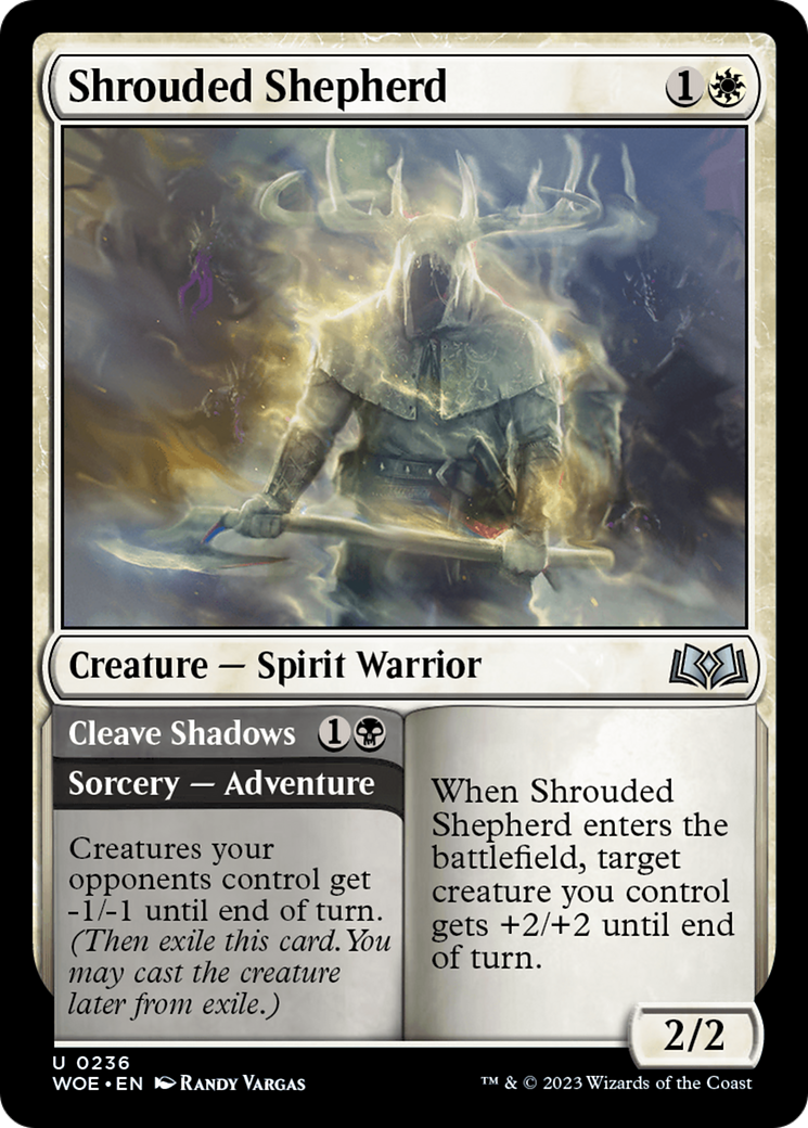 Shrouded Shepherd // Cleave Shadows [Wilds of Eldraine] | Odin's Place