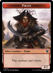 Pirate // Human Soldier Double-Sided Token [Wilds of Eldraine Commander Tokens] | Odin's Place