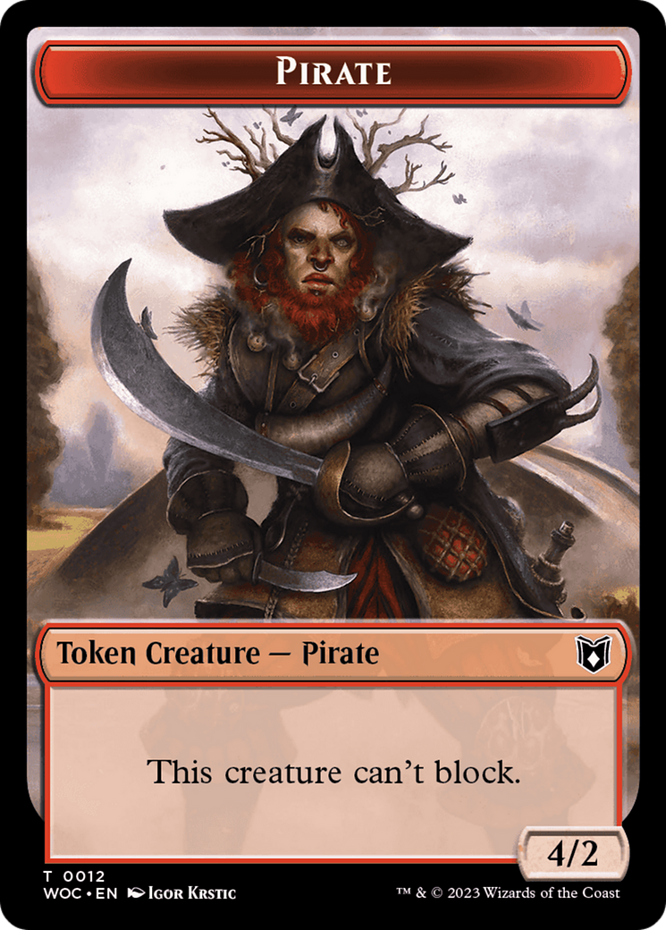 Pirate // Pegasus Double-Sided Token [Wilds of Eldraine Commander Tokens] | Odin's Place