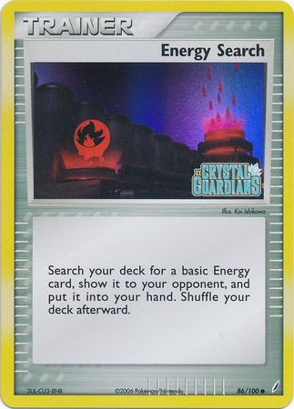 Energy Search (86/100) (Stamped) [EX: Crystal Guardians] | Odin's Place