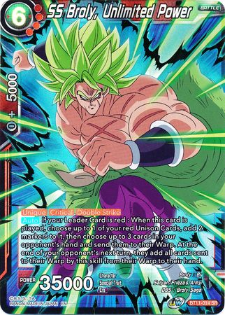 SS Broly, Unlimited Power (BT11-014) [Vermilion Bloodline 2nd Edition] | Odin's Place