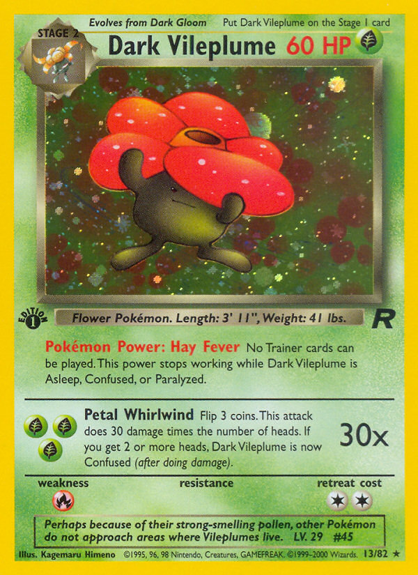 Dark Vileplume (13/82) [Team Rocket 1st Edition] | Odin's Place