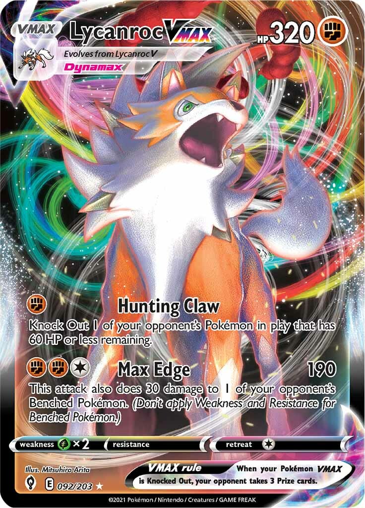 Lycanroc VMAX (092/203) [Sword & Shield: Evolving Skies] | Odin's Place