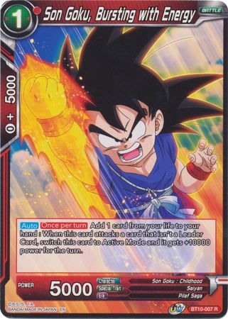 Son Goku, Bursting with Energy (BT10-007) [Rise of the Unison Warrior] | Odin's Place