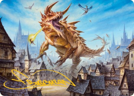 Tarrasque Art Card (Gold-Stamped Signature) [Dungeons & Dragons: Adventures in the Forgotten Realms Art Series] | Odin's Place