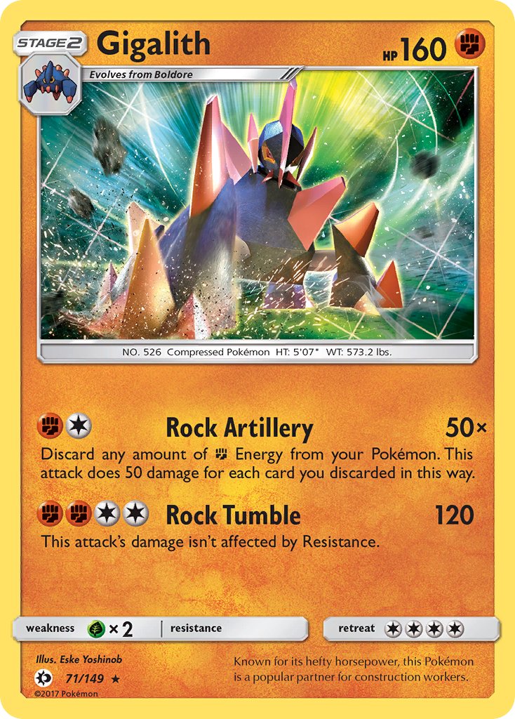 Gigalith (71/149) (Cosmos Holo) (Blister Exclusive) [Sun & Moon: Base Set] | Odin's Place