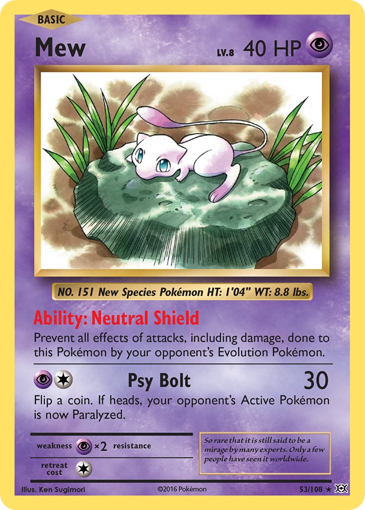 Mew (53/108) (Theme Deck Exclusive) [XY: Evolutions] | Odin's Place