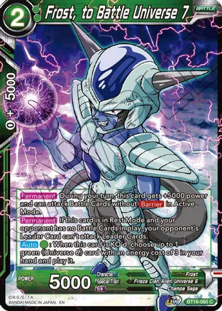 Frost, to Battle Universe 7 (BT16-065) [Realm of the Gods] | Odin's Place
