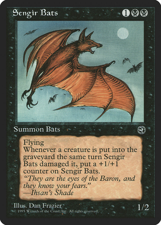 Sengir Bats (Ihsan's Shade Flavor Text) [Homelands] | Odin's Place