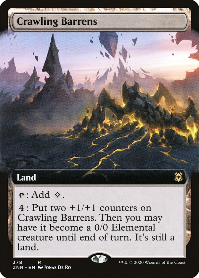 Crawling Barrens (Extended Art) [Zendikar Rising] | Odin's Place