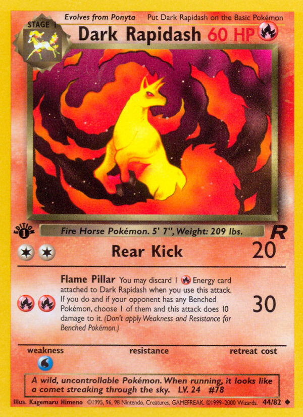 Dark Rapidash (44/82) [Team Rocket 1st Edition] | Odin's Place