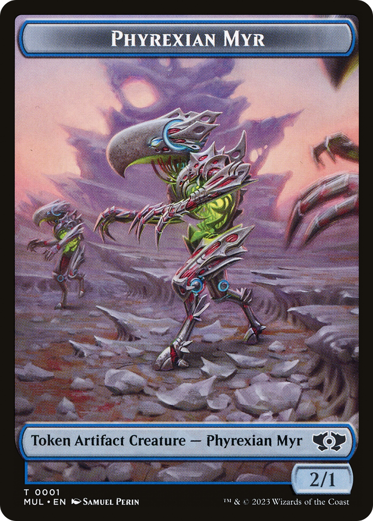 Phyrexian Myr // Spirit (14) Double-Sided Token [March of the Machine Tokens] | Odin's Place