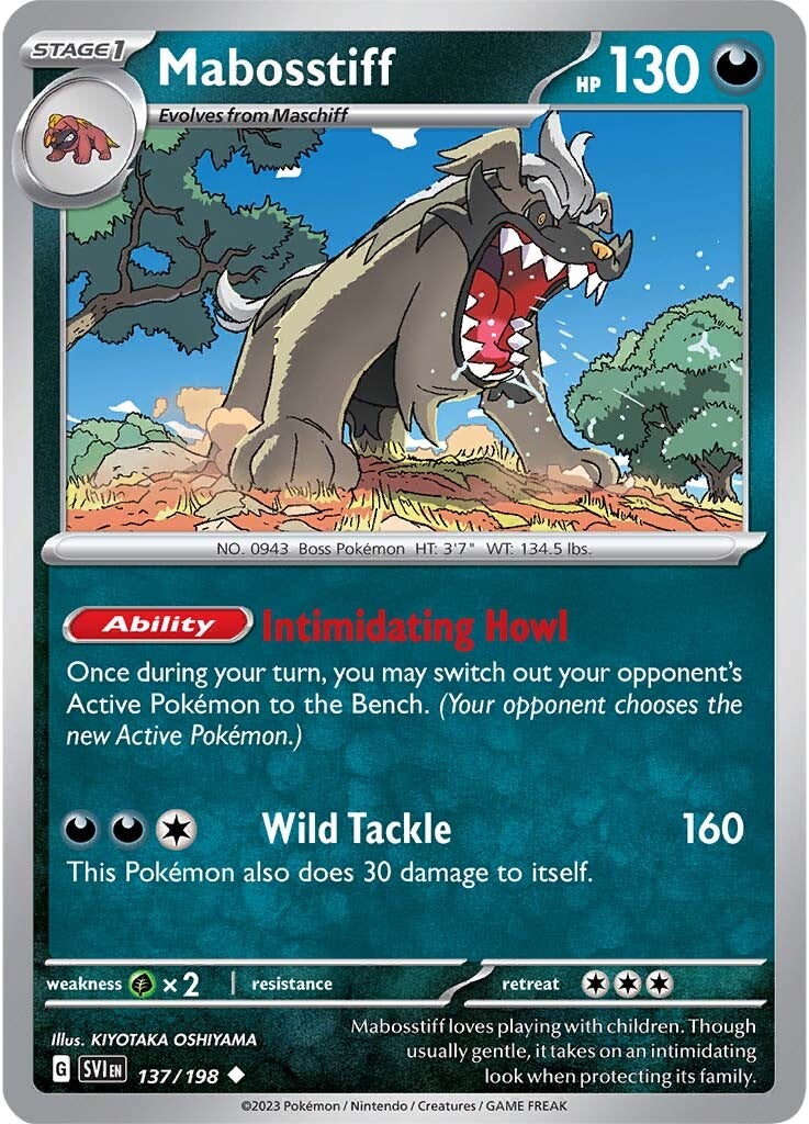 Mabosstiff (137/198) [Scarlet & Violet: Base Set] | Odin's Place